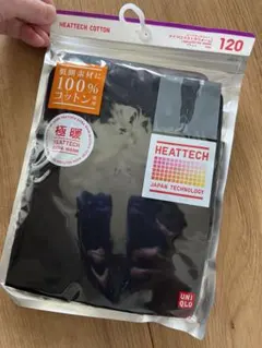 ユニクロ　極暖　タイツ　ヒートテックコットン　黒　120