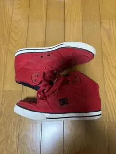 DC ハイカットスニーカー レッド