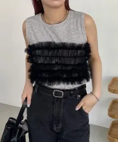 CAPRICIEUX LE'MAGE マルチチュールビスチェ　ブラック