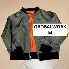 GROBALWORK キッズ MA-1 アウター リバーシブルMカーキ オレンジ