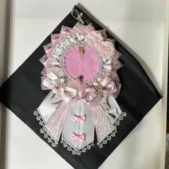 痛ロゼット ピンク/ホワイト/シルバー