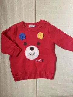 ミキハウス　ホットビスケッツ　セーター　赤　80cm
