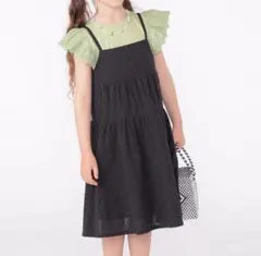 ships kids黒ノースリーブワンピース