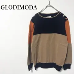 美品✨グローディモーダ　イタリア製　カラーブロックニット　薄手 S-M相当秋仕様