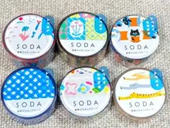 SODA 透明マスキングテープ 6本セット (B)のサムネイル