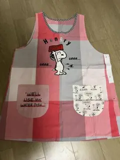 SNOOPY エプロン チェック柄のサムネイル