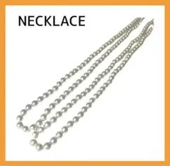 ホワイト　パール　ロングネックレス　結婚式　二次会　フォーマル　ドレス　デート