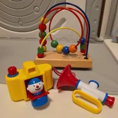 ボーネルンド おもちゃ3点セット カメラ ラッパ ビーズメイズ 知育玩具