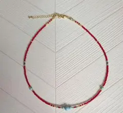 ★ビーズアクセサリー☆n193☆ビーズネックレス ★細め
