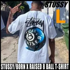 【新品】STUSSY & BORN X RAISED 8 BALL TEE L