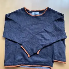 コムサフィユ　グレー　クルーネック 120cm