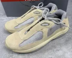 プラダスポーツ　PRADA アメリカズカップ　36 1/2 ベージュ　シルバーのサムネイル