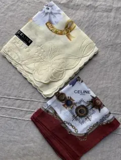 CELINE ハンカチ 2点セット