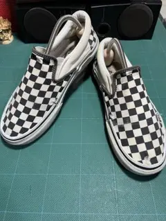 VANS ヴァンズ クラシック スリッポン チェッカーボード 24cm