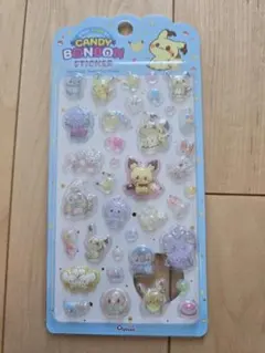 韓国正規品 ポケモン Candy Bonbon 3Dステッカー ブルー ④