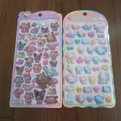 キティ コットンパフィーシール 日焼けキティ うるちゅるポップシール