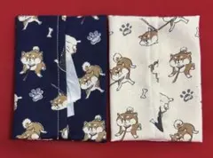 柴犬柄ミニポケットティッシュケース　柴犬柄　ミニポケットティッシュケース　柴犬柄