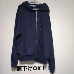 U.S. POLO ASSN. ネイビー フルジップパーカー Mのサムネイル