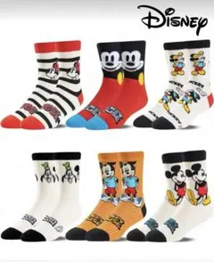 新品　ディズニー　ソックス　靴下　6足セット　22〜25センチ　ミッキー　限定1