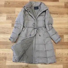 マックスアンドコー　紐ベルト　スタンドカラー　ボリュームダウンコート