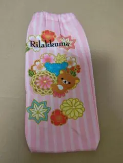 リラックマ ペットボトルカバー ピンク 花柄