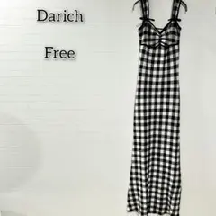 ダーリッチ 【Free】 トップス ロングワンピース チェック 総柄 キレイめ