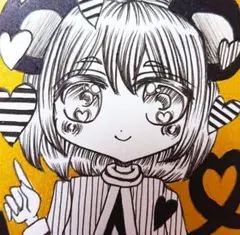 自作 手描き ペン画 イラスト☆ナズーリン☆東方プロジェクト☆豆色紙