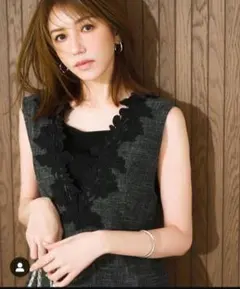 ジャスグリッティー ジャンスカ 刺繍 Vネック アルページュ