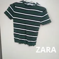 ZARA ストライプ 半袖Tシャツ Sサイズ