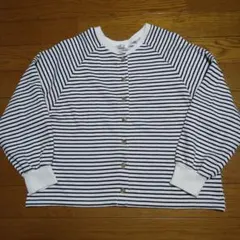 スウェット カーディガン L ボーダー しまむら 裏パイル