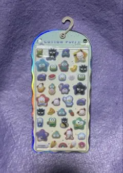 コットンパフィーシール はぴだんぶい サンリオ ポチャッコ バツ丸 ケロッピ