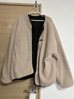 Java フリースジャケット LL ベージュ×ブラック