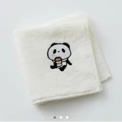 【新品・未使用】お買いものパンダ オーガニックハンカチ アイボリー