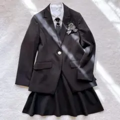 【美品】アリスマジック160cm卒服５点セット ブラック ネクタイ　エンブレム