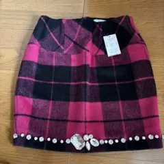 最終値下げDelyle NOIR チェック柄タイトスカート ピンク