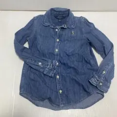 ラルフローレン デニムシャツ サイズ6 120cm 女の子 ボタンシャツ