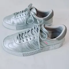 adidas アディダス SAMBAROSE 厚底 シルバー レザースニーカー