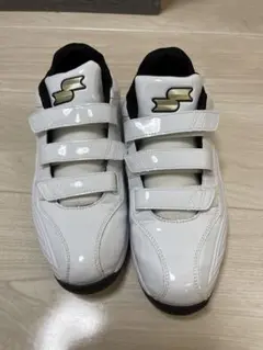 MIZUNO 野球 トレーニングシューズ ホワイト 3本ベルト