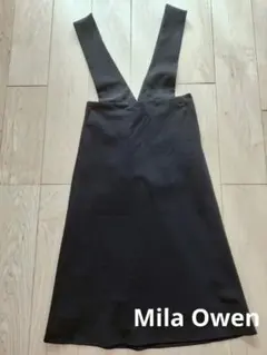 【美品】Mila Owen セミフレアジャンパースカートブラック　ミラオーウェン