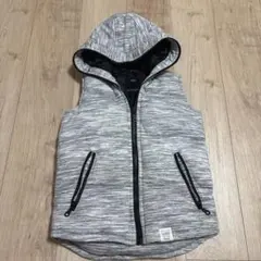 130 AZUL フード付きグレー ダウンベスト