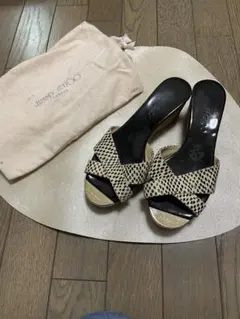 JIMMY CHOO スネークプリントサンダル　36