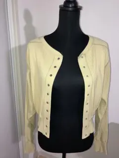 アダムエロペ　着るとかわいい♪イエローカーデ　セーターインで冬でもOK♪