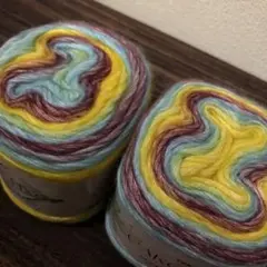大玉グラデーションヤーン2玉