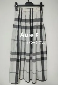 Auie F　リバーシブル フレアスカート チェック柄&グレー　サイズ38のサムネイル