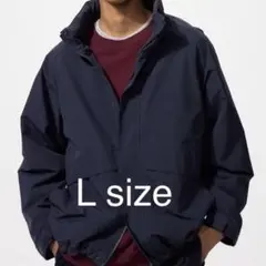 UNIQLOユニクロ ウィンドプルーフスタンド ブルゾン ネイビー L