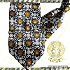 【極美品】GIANNI VERSA メデューサ　総柄　ネクタイ　パターン柄