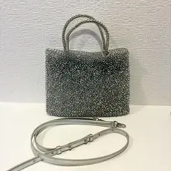 アンテプリマ ワイヤーバッグ スタンダード ミディアム レザーストラップ付き