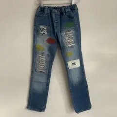 デニムロングパンツ　長ズボン　130cm JUNK STORE