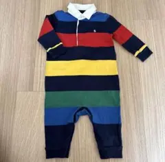 Ralph Lauren ベビー 70cmマルチカラーストライプロンパース 6M