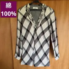 Honeysuckle Rose チェック柄 長袖シャツ コットン100 綿のサムネイル
